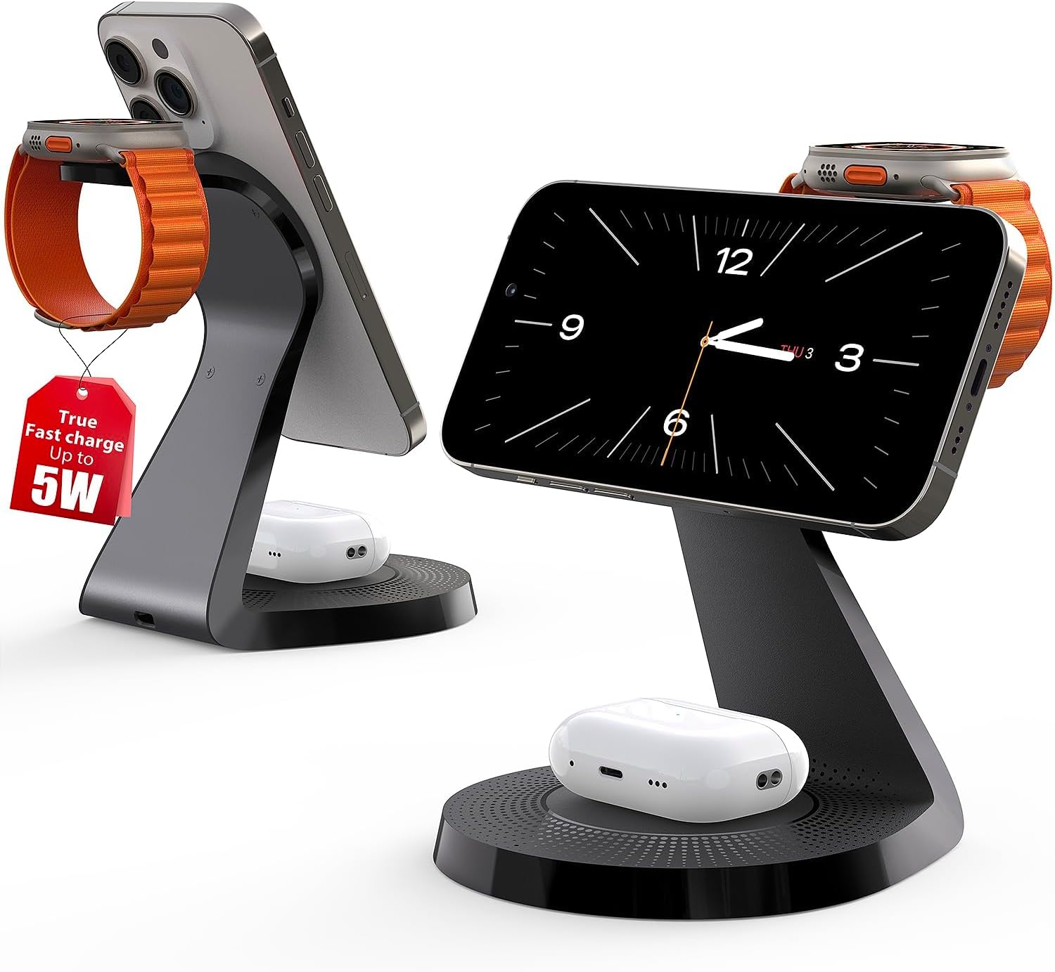 Detalle de MagSafe 3‑in‑1 Charging Station for iPhone, AirPods, iWatch