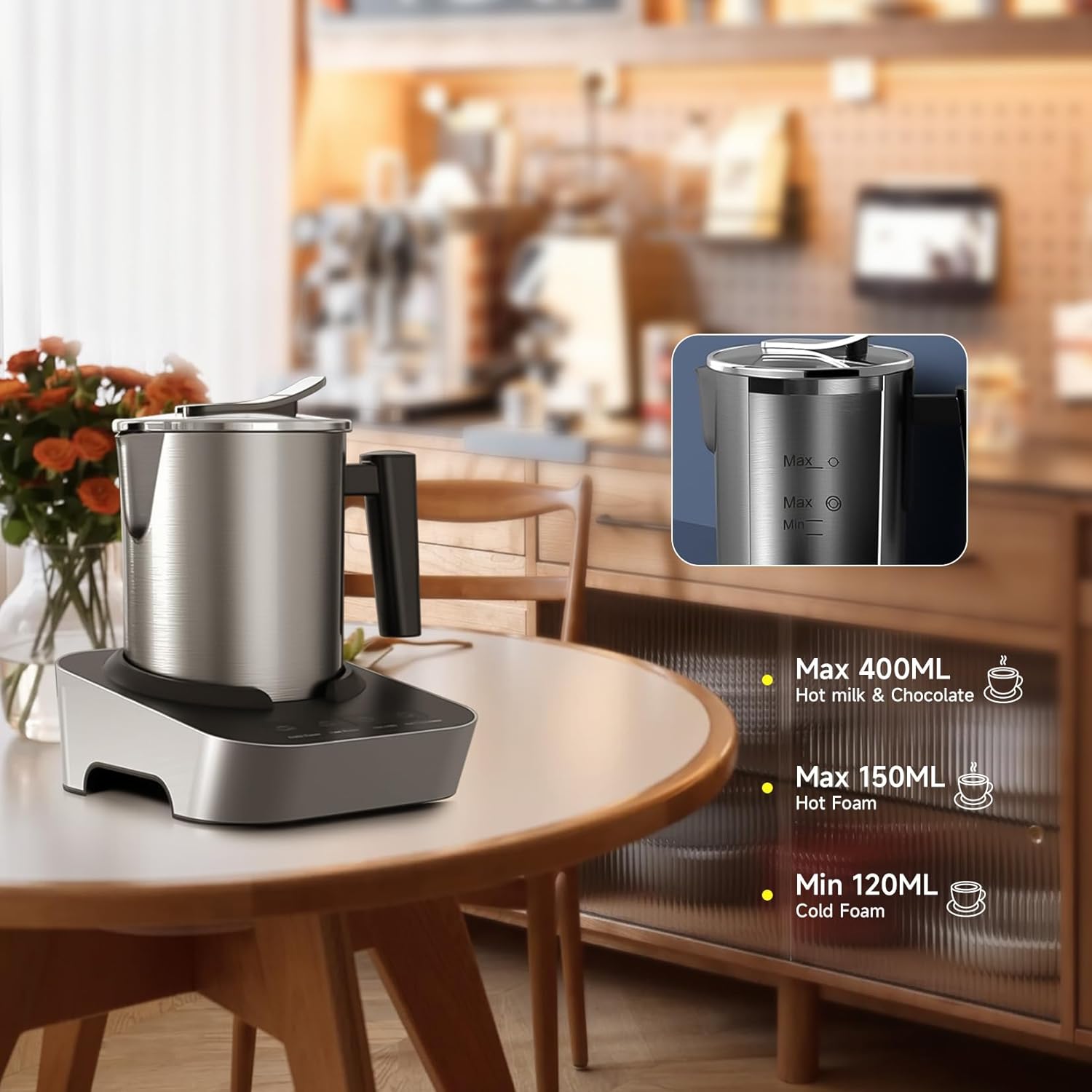 Detalle de FUNLAVIE Electric Milk Frother 400ml