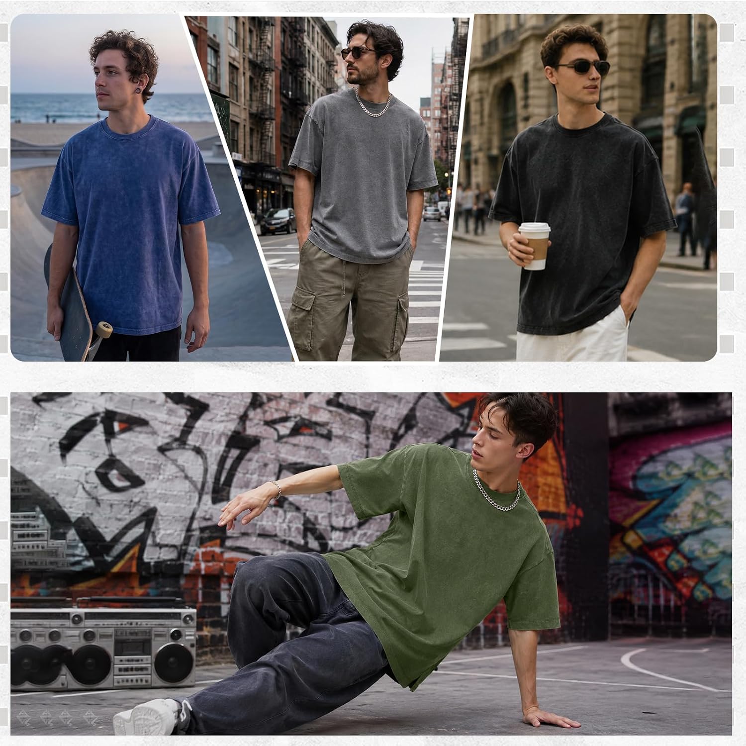 Thumbnail 6 de Men's Cotton Oversized Tee 3 Colors