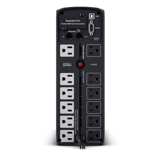 Detalle de CyberPower CP1500PFCLCD PFC Sinewave UPS: 1500VA/1000W Backup with 12 Outlets and AVR