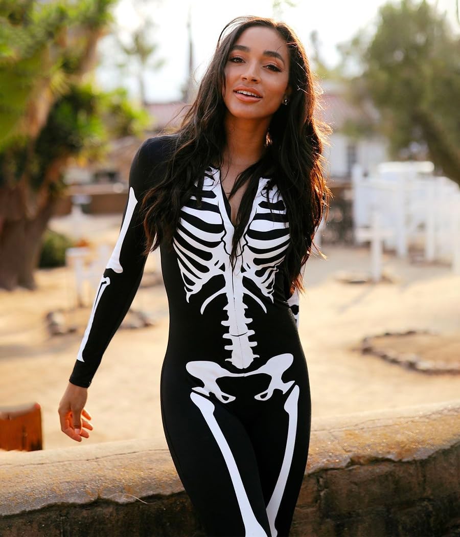 Detalle de Tipsy Elves Skeleton Bodysuit, 95% Polyester