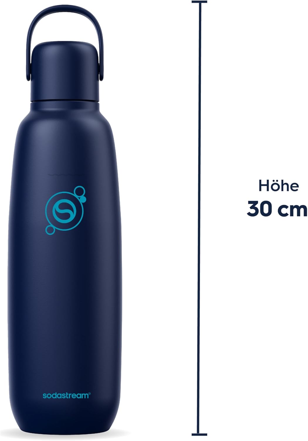 Detalle de SodaStream fizz&go COOL Edelstahlflasche 0,9 L – Blueberry, kompatibel mit DUO, E-DUO, TERRA, ART, ENSO