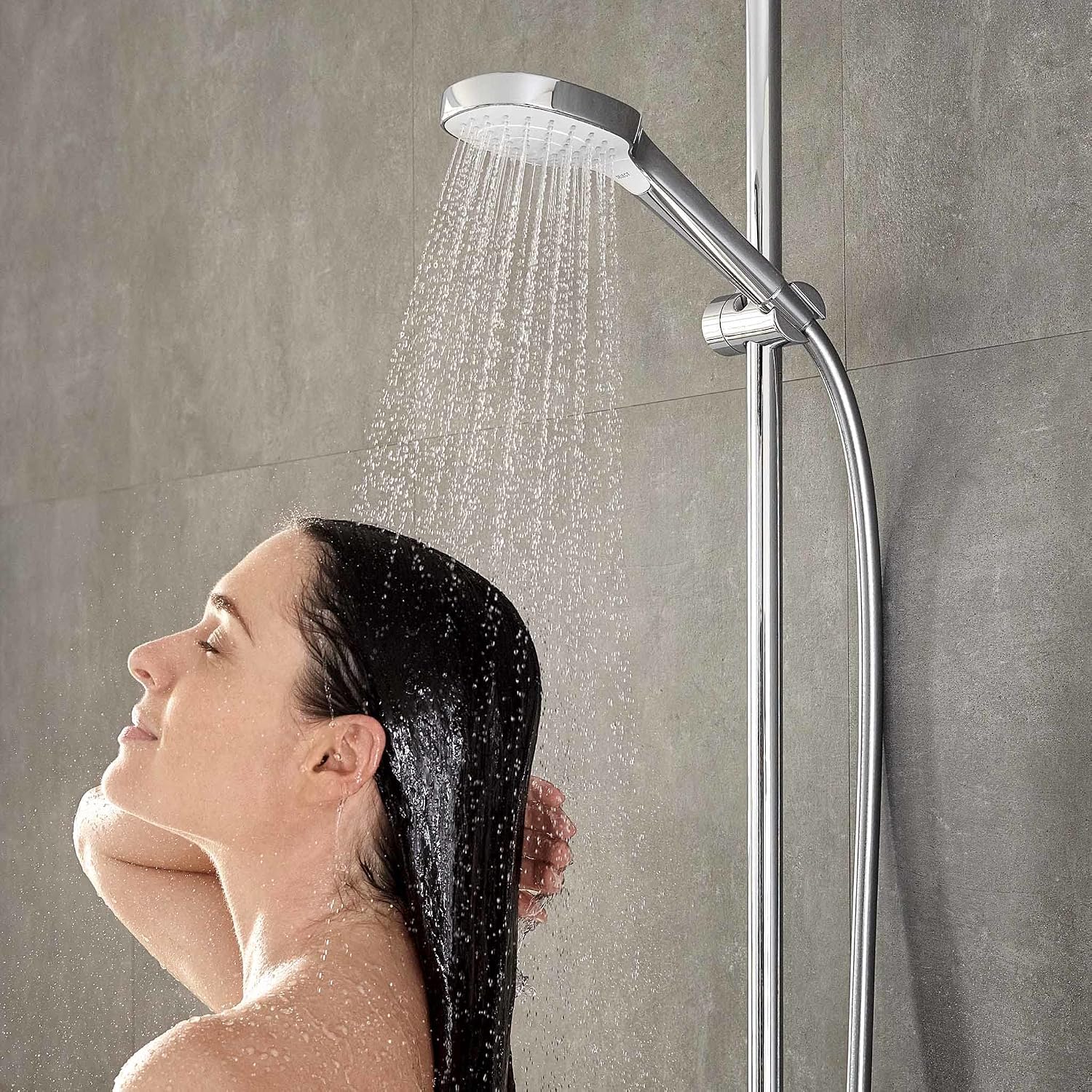 Thumbnail 5 de hansgrohe Croma Select E – Pommeau de douche 3 jets (110 x 110 mm) Argenté et blanc