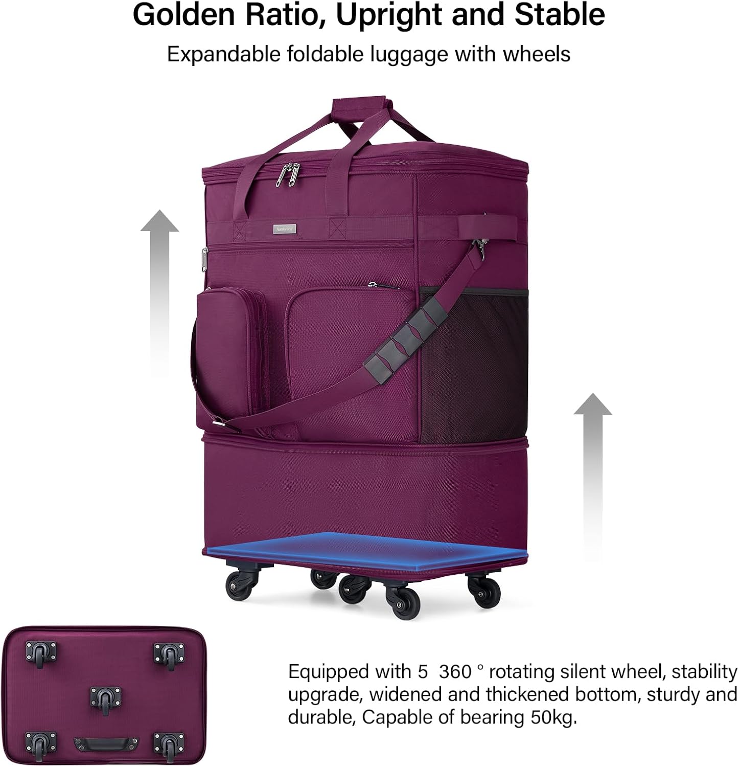 Thumbnail 2 de Hanke expandable foldable luggage 2 wheels