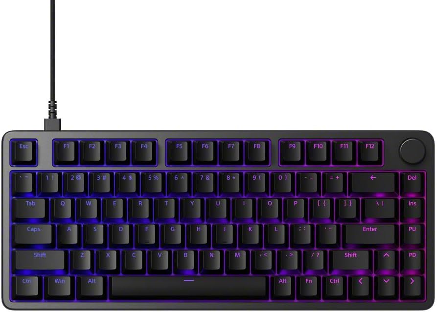 Detalle de Sony INZONE KBD-H75 Gaming-Tastatur (75% TKL, Magnetschalter, Rapid Trigger, 8000 Hz) – US-Layout, Schwarz