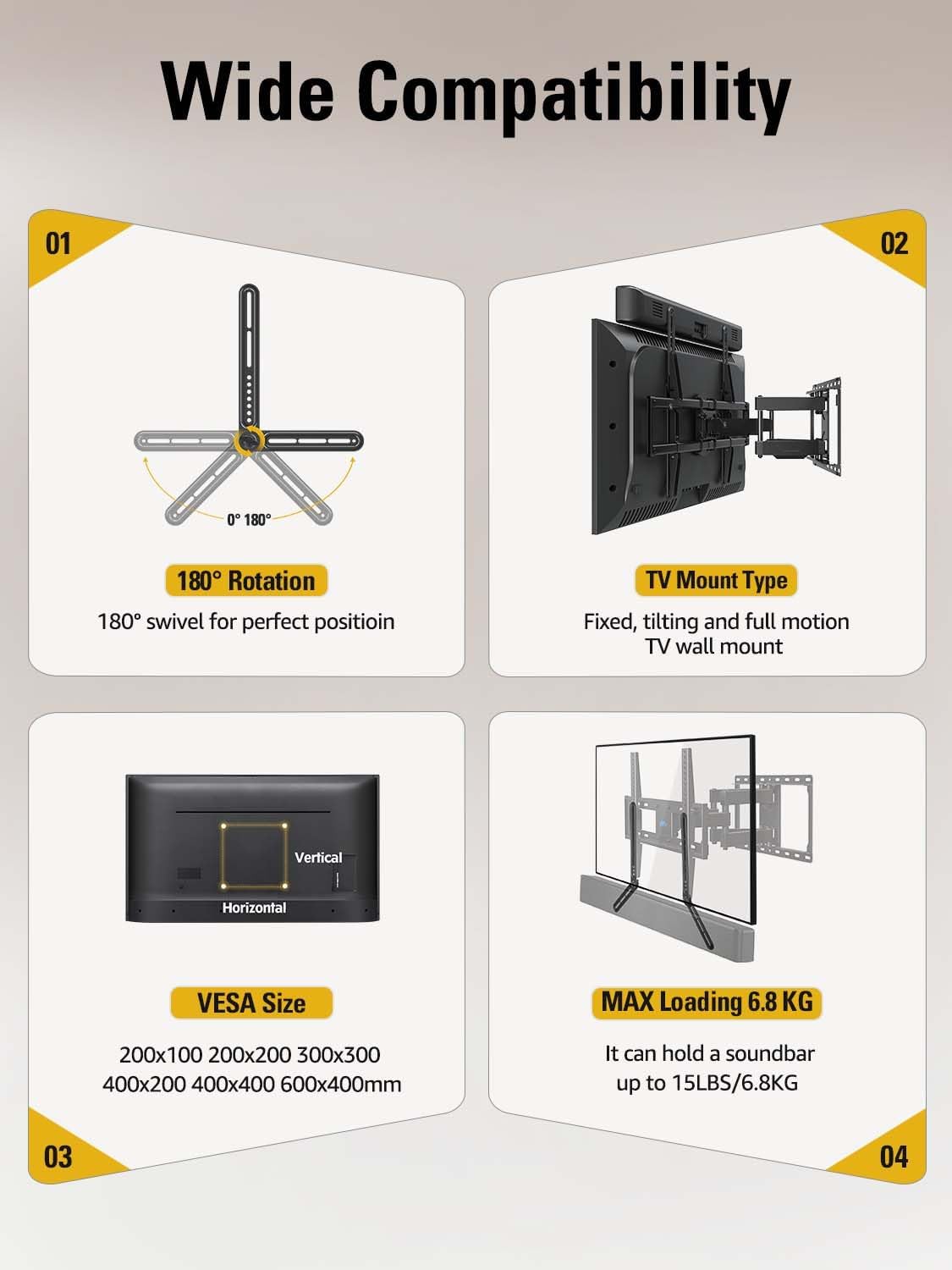 Thumbnail 6 de Mounting Dream MD5420-021 soundbar bracket 6.8 kg