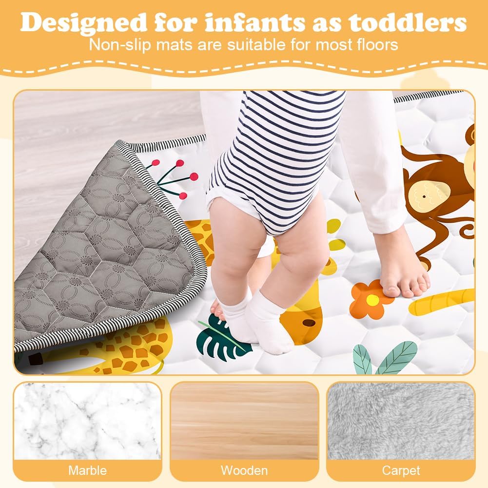 Thumbnail 3 de Aolso Baby Play Mat for Floor 127x127 cm – Foldable, Non-Slip, Waterproof Cushioned Mat