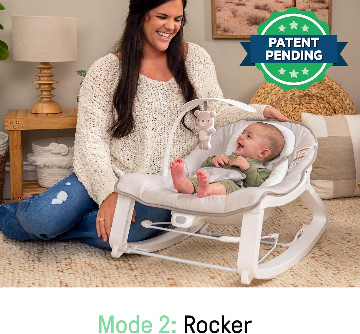 Thumbnail 2 de Ingenuity Keep Cozy 3-in-1 Sdraietta Vibrante: sdraietta, dondolo e seggiolino per neonato a bambino (0–30 mesi, fino a 18 kg) con vibrazioni e giocattolo leoncino