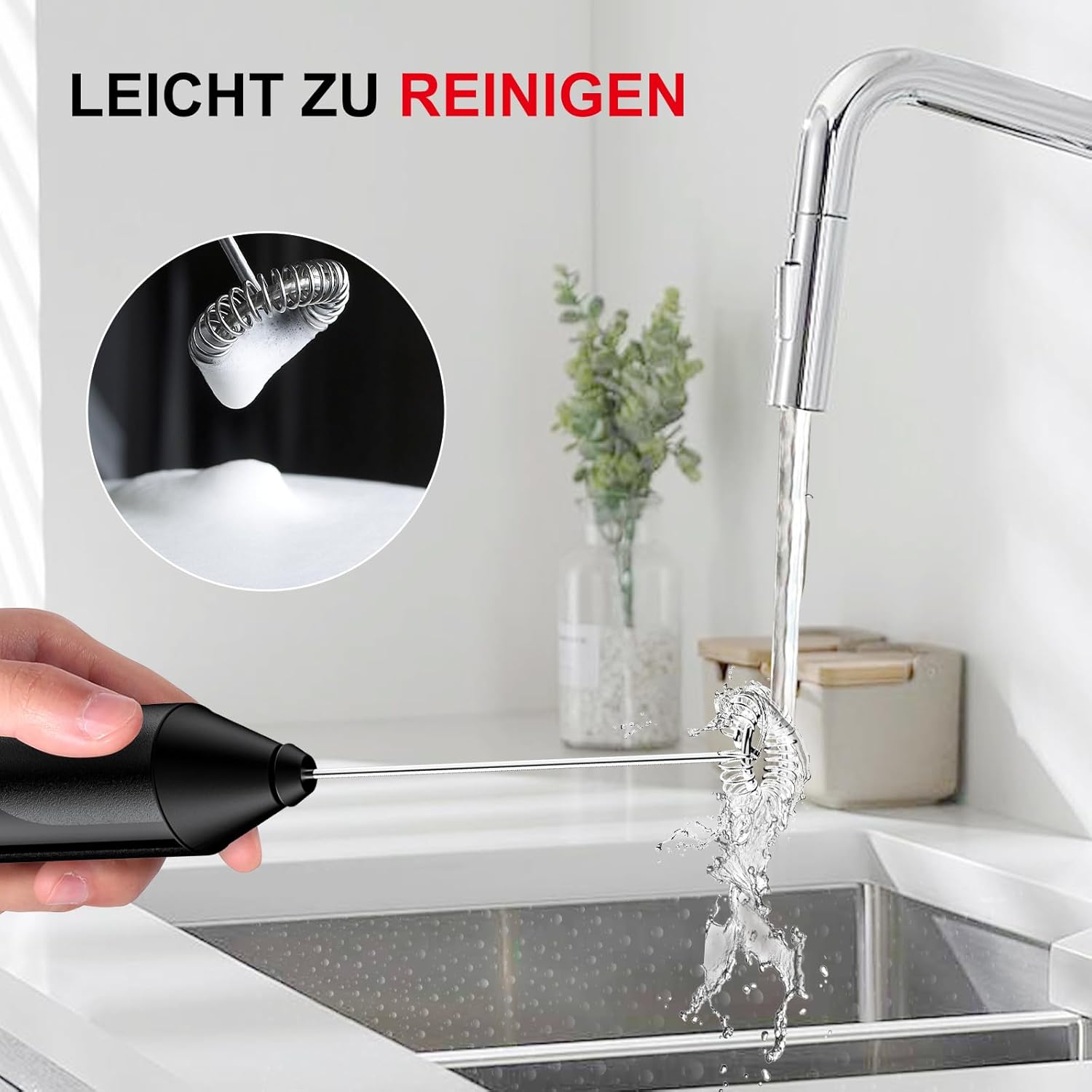 Thumbnail 4 de Bonsenkitchen Elektrische Milchaufschäumer 15–20s