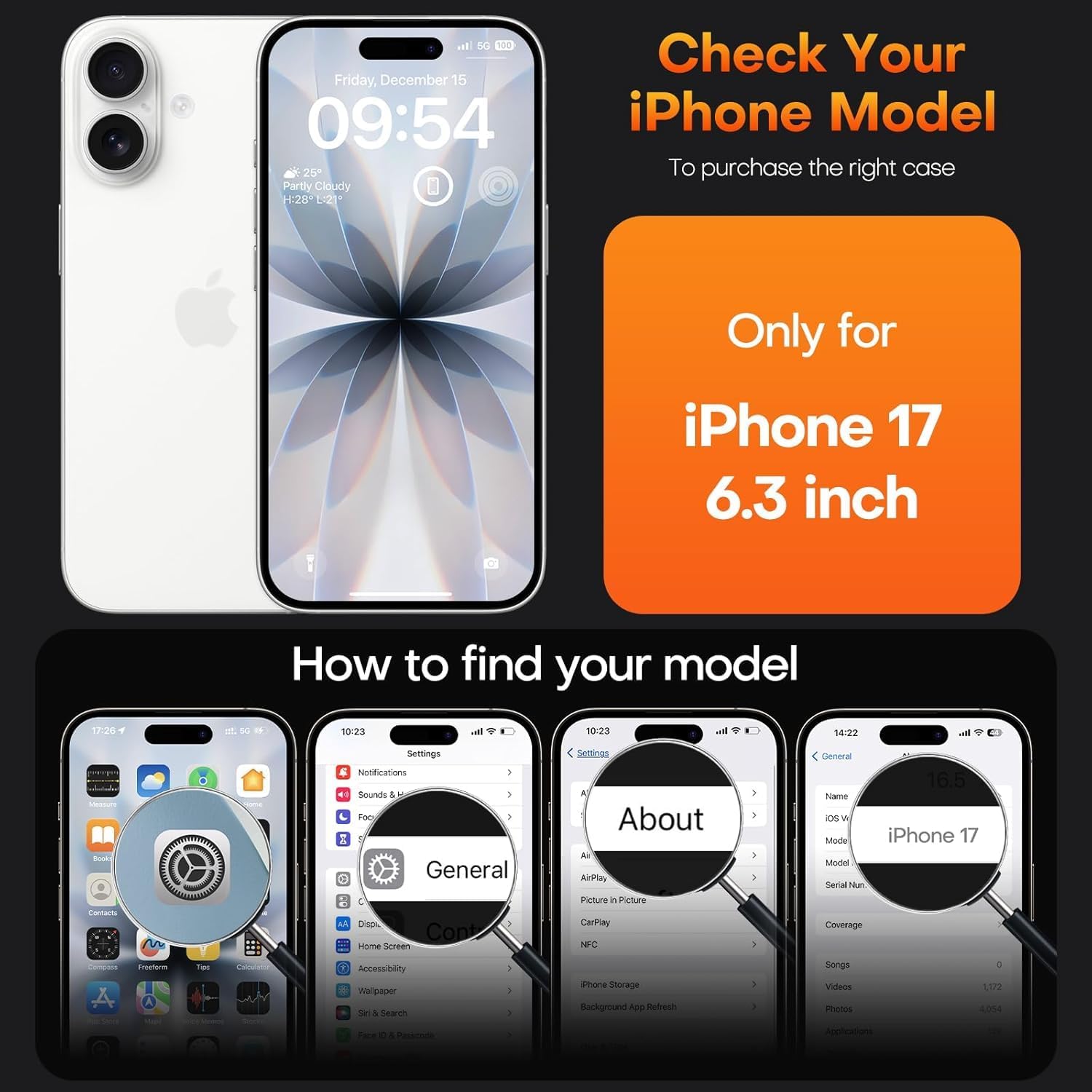 Detalle 2 de OLEPHY iPhone 17 Handykette 6,3 Zoll Hülle