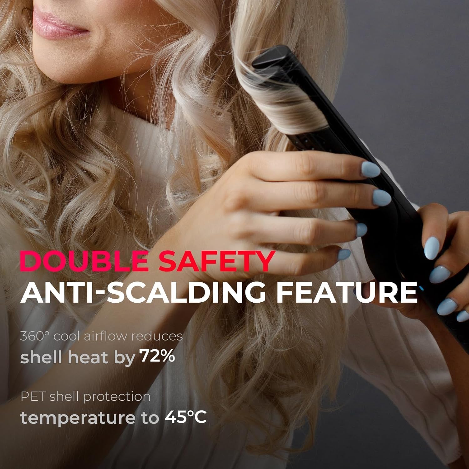 Detalle 2 de TYMO HC506D Airflow 2.0 2-in-1 Hair Straightener and Curler, Dual Voltage
