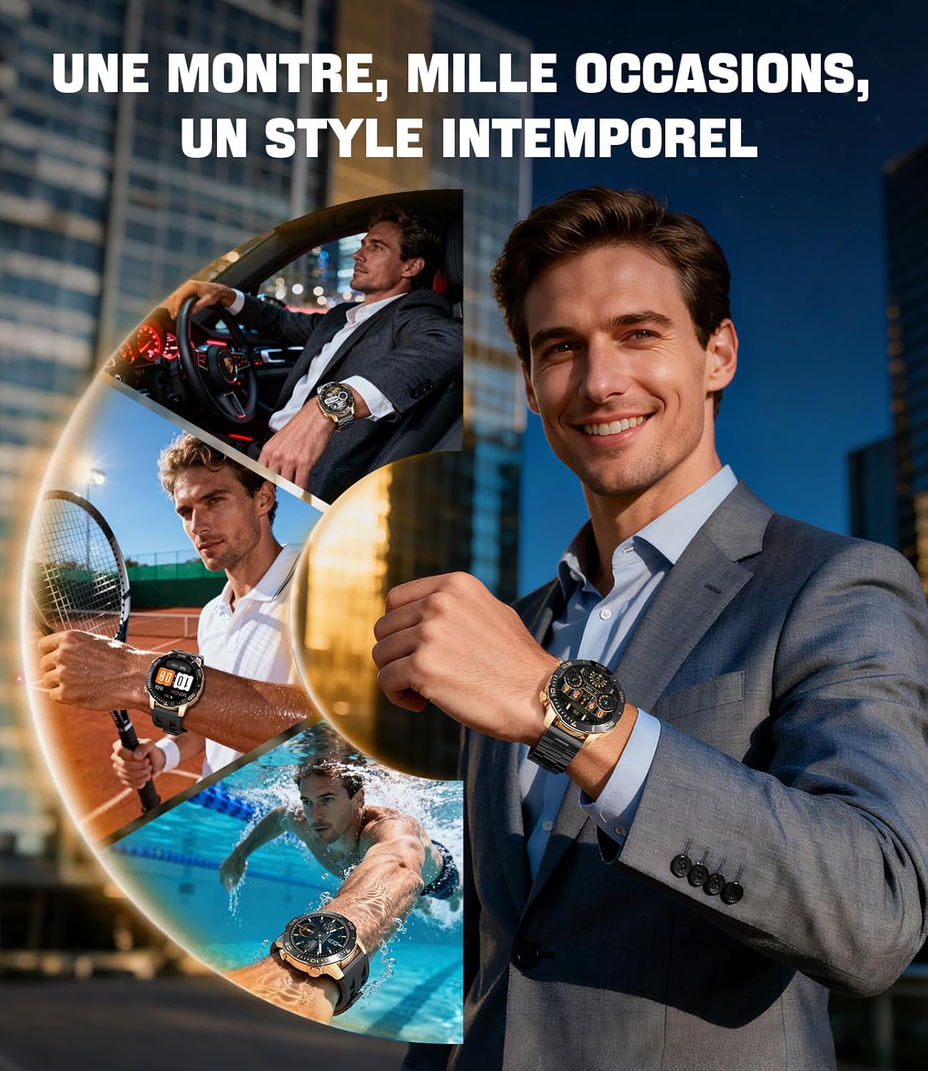 Thumbnail 6 de Montre Connectée Homme Militaire – Écran AMOLED 1,43", IP68, 170+ Modes et Appel Bluetooth