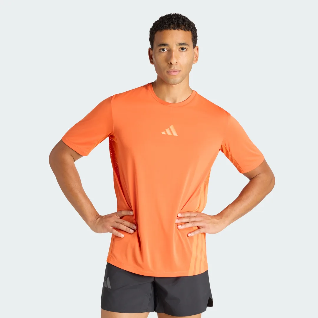 Detalle de Camiseta Terrex Xperior CLIMACOOL+ de Adidas — naranja, para la aventura al aire libre