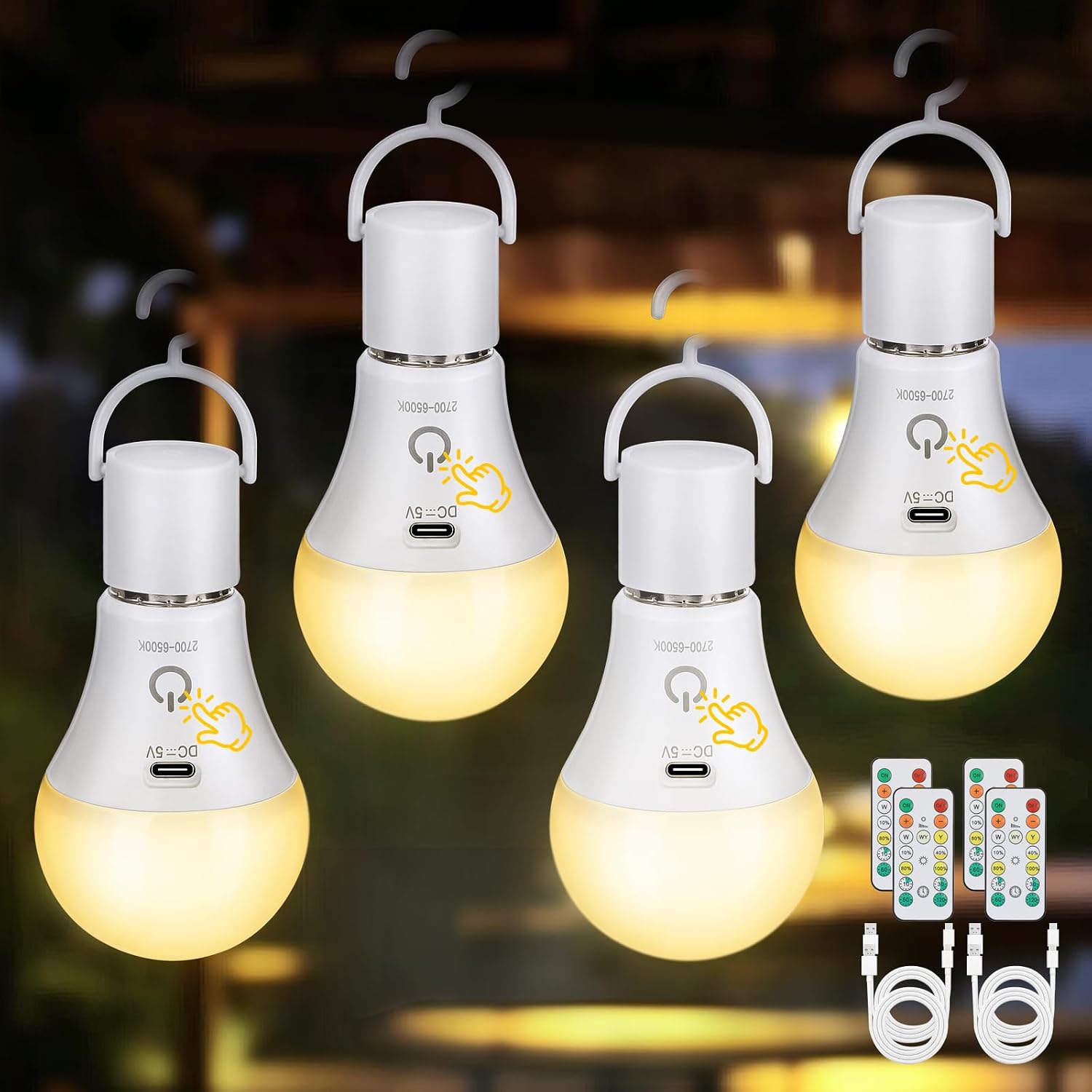 Thumbnail 6 de Kimjo oplaadbare E27-ledlamp 7 W met afstandsbediening en 3 lichtkleuren