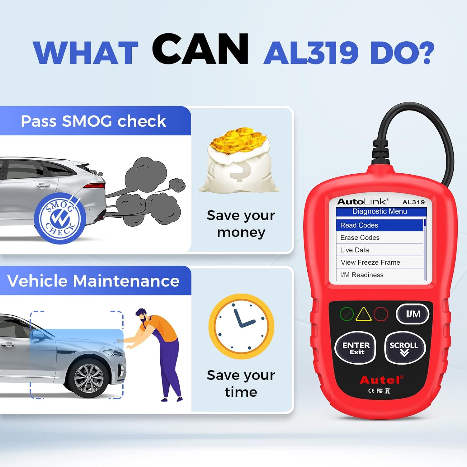 Detalle 1 de Autel OBD2 Scanner AL319