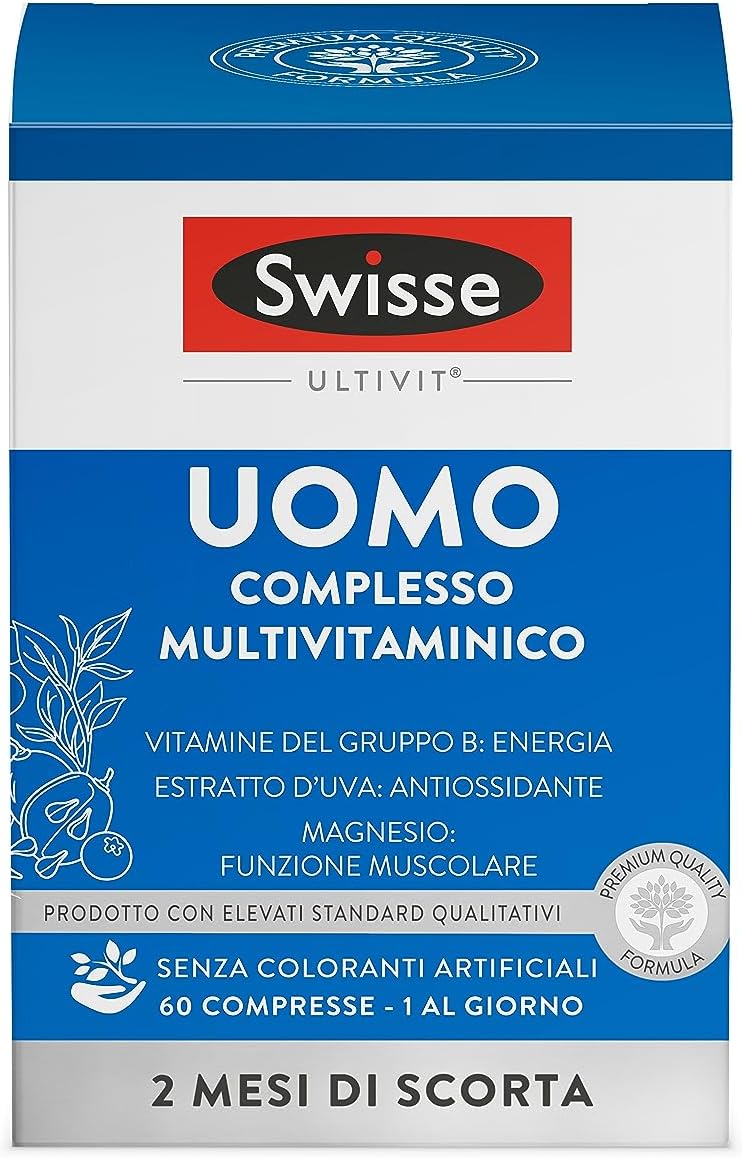 Detalle de SWISSE Ultivit Uomo: multivitaminico completo per energia, immunità e benessere quotidiano