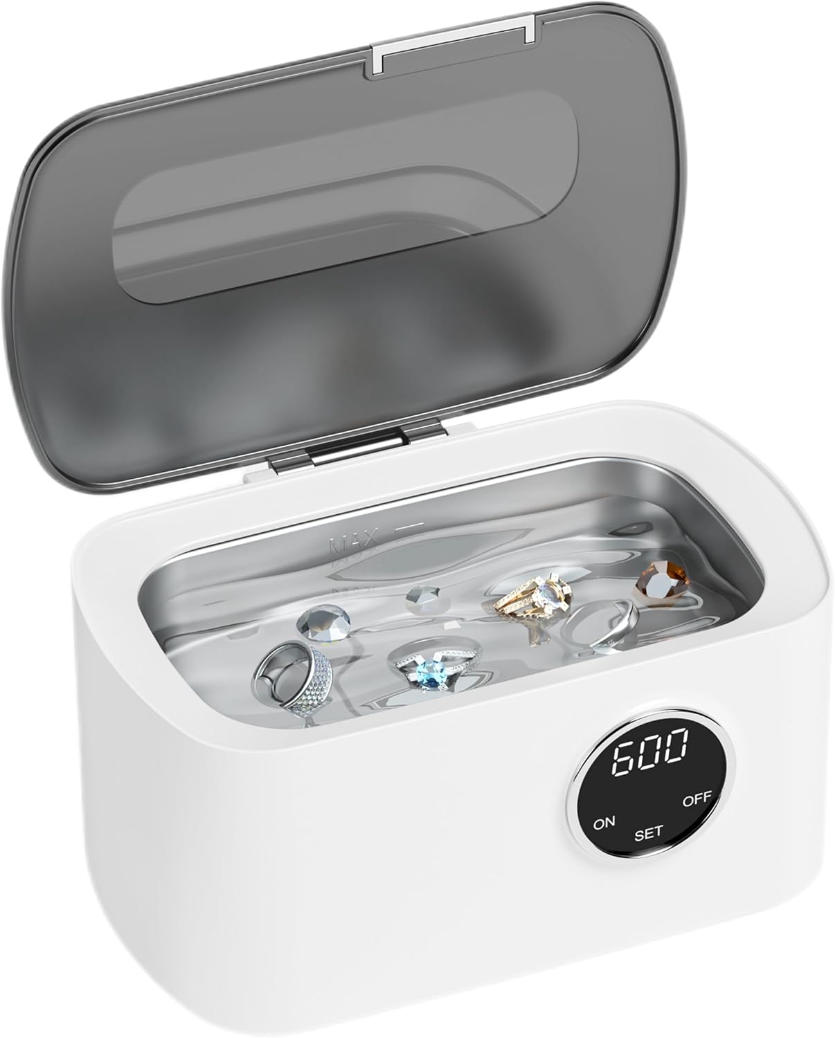 Vpcok Direct Ultrasonic Cleaner Machine 600ml – Non-destructive Jewellery & Personal Item Cleaner