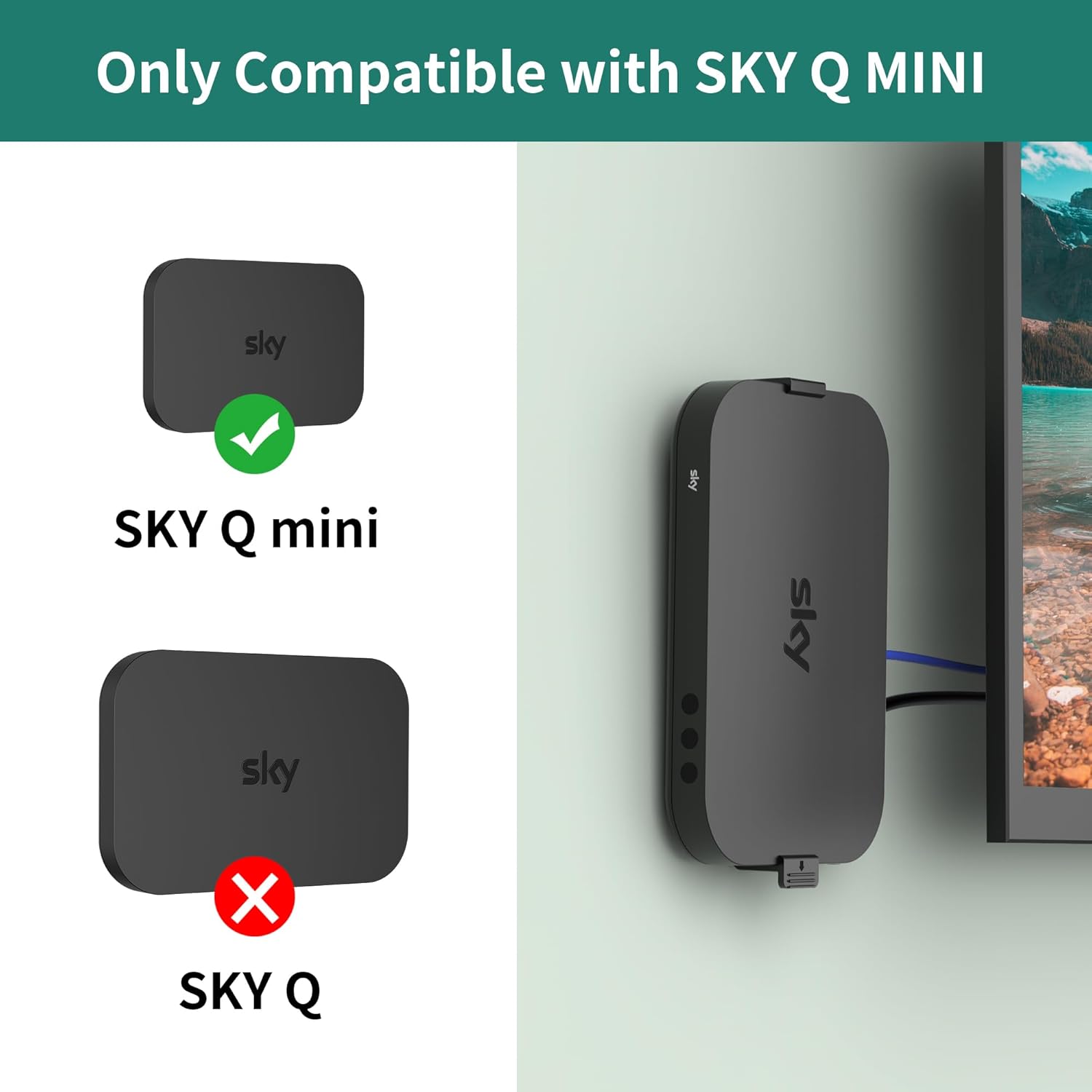 Thumbnail 1 de HomeMount Sky Q Mini wall mount bracket
