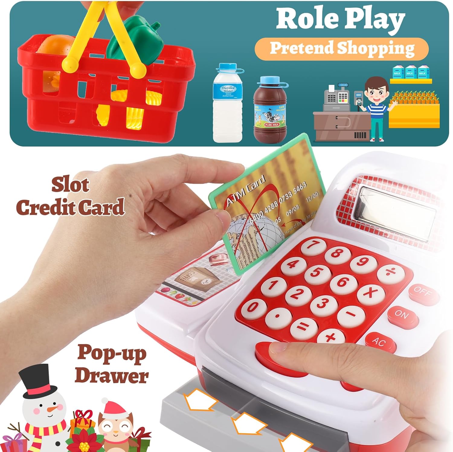 Detalle 2 de TOEY PLAY Registratore di cassa 39 pezzi