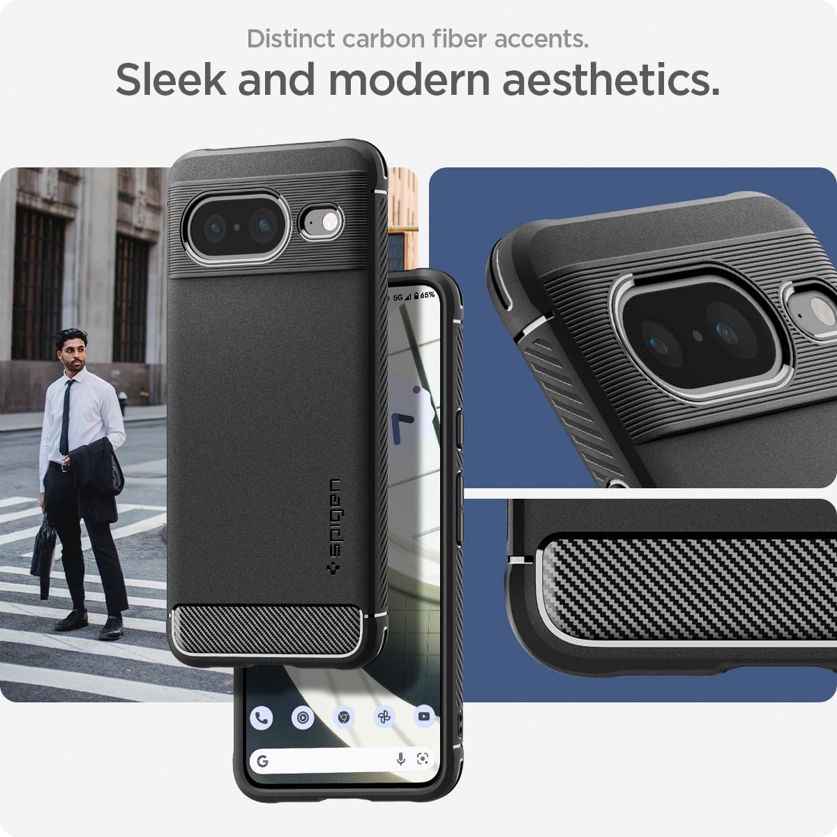 Thumbnail 2 de Spigen Cover Rugged Armor compatibile con Google Pixel 8 – Nero opaco