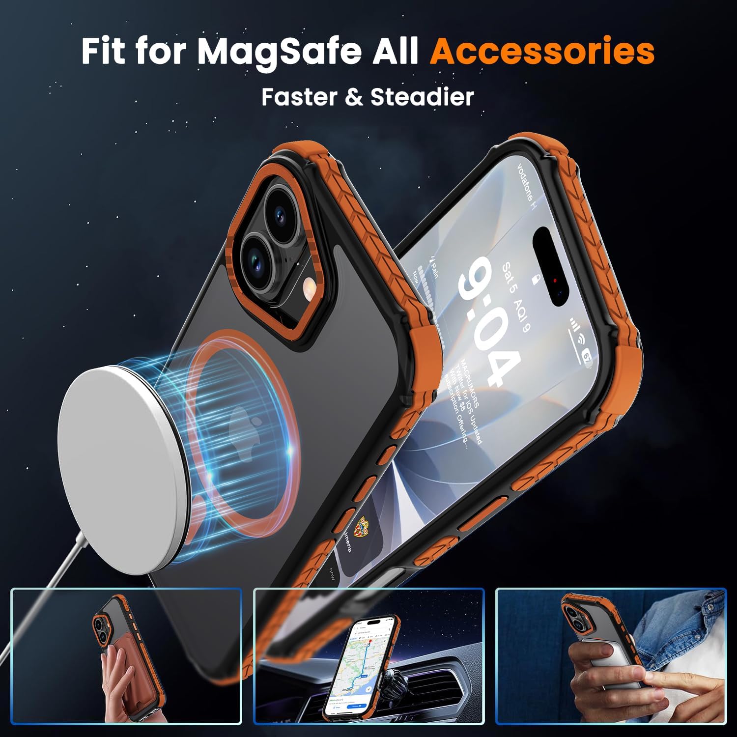 Detalle 2 de DEERLAMN Strong Magnetic Case for iPhone 17 6.3-Inch