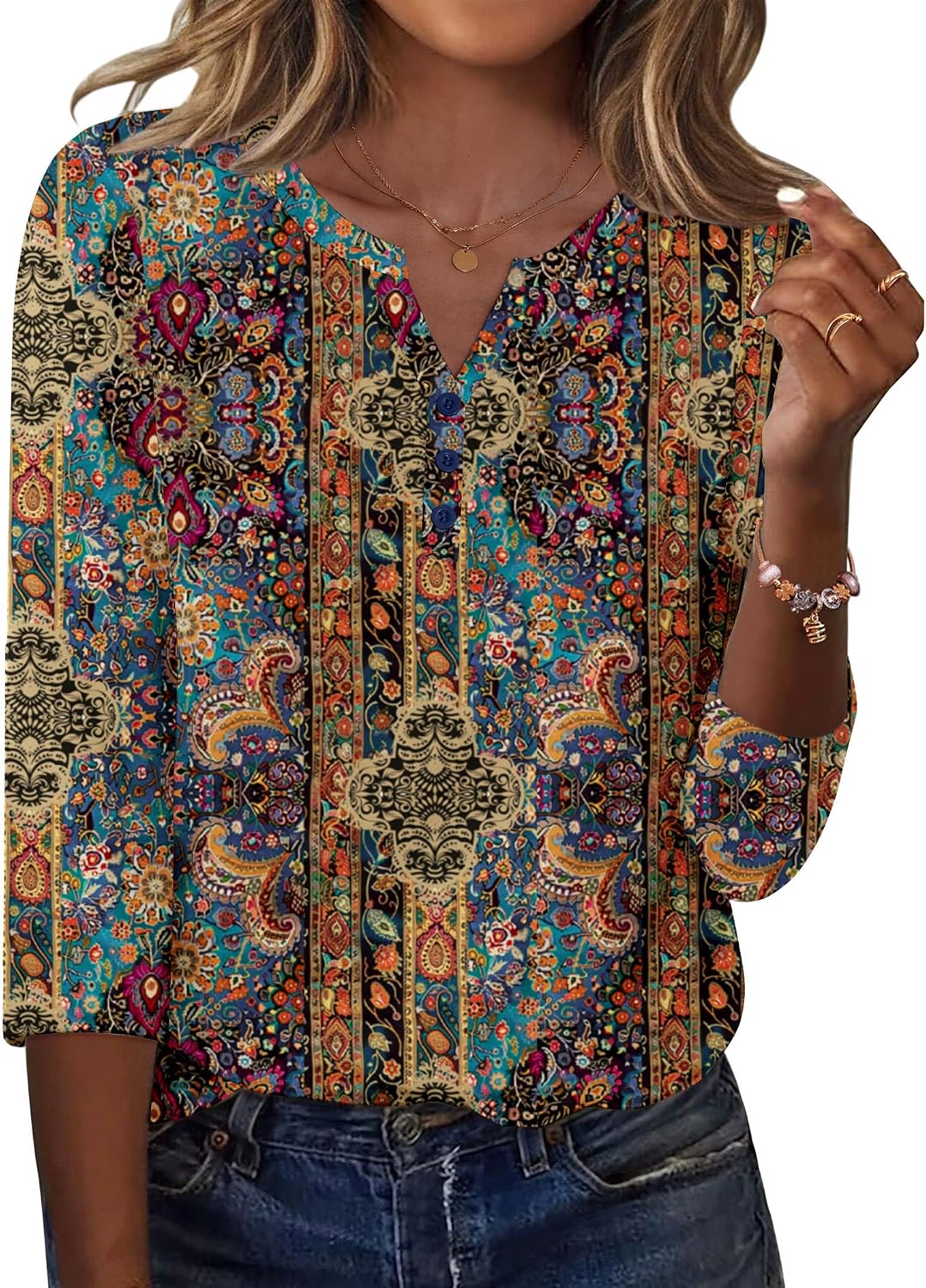 Thumbnail 6 de Zeagoo 3/4 Sleeve Women's Tops: Casual Dressy Summer Blouses for Work and Beyond