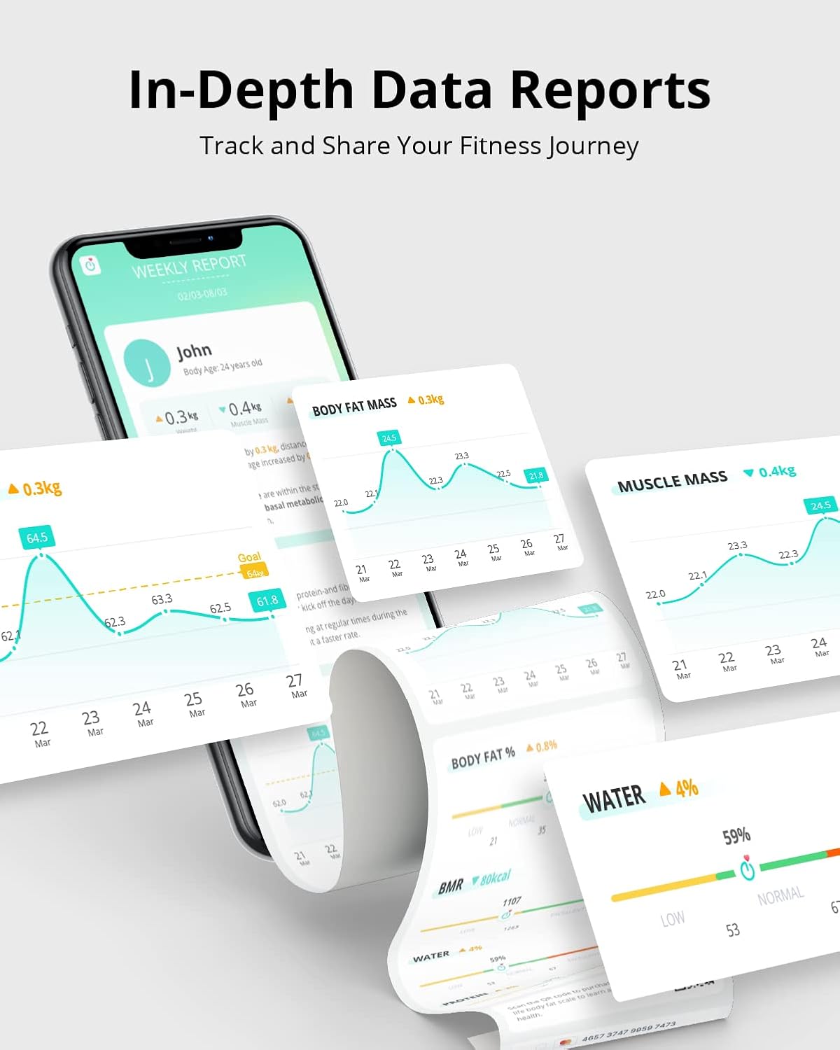 Detalle de eufy Smart Scale P2 Pro (eufy Scales for Body Weight) with Wi‑Fi/Bluetooth, 16 measurements & 3D model