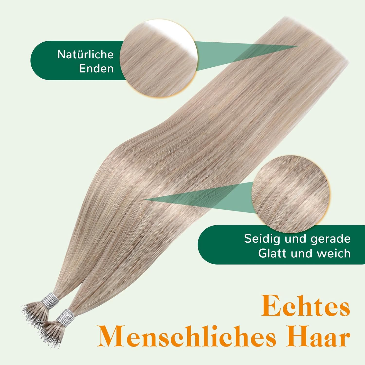 Detalle de Easyouth Nano Ring Extensions 50 g Echthaar