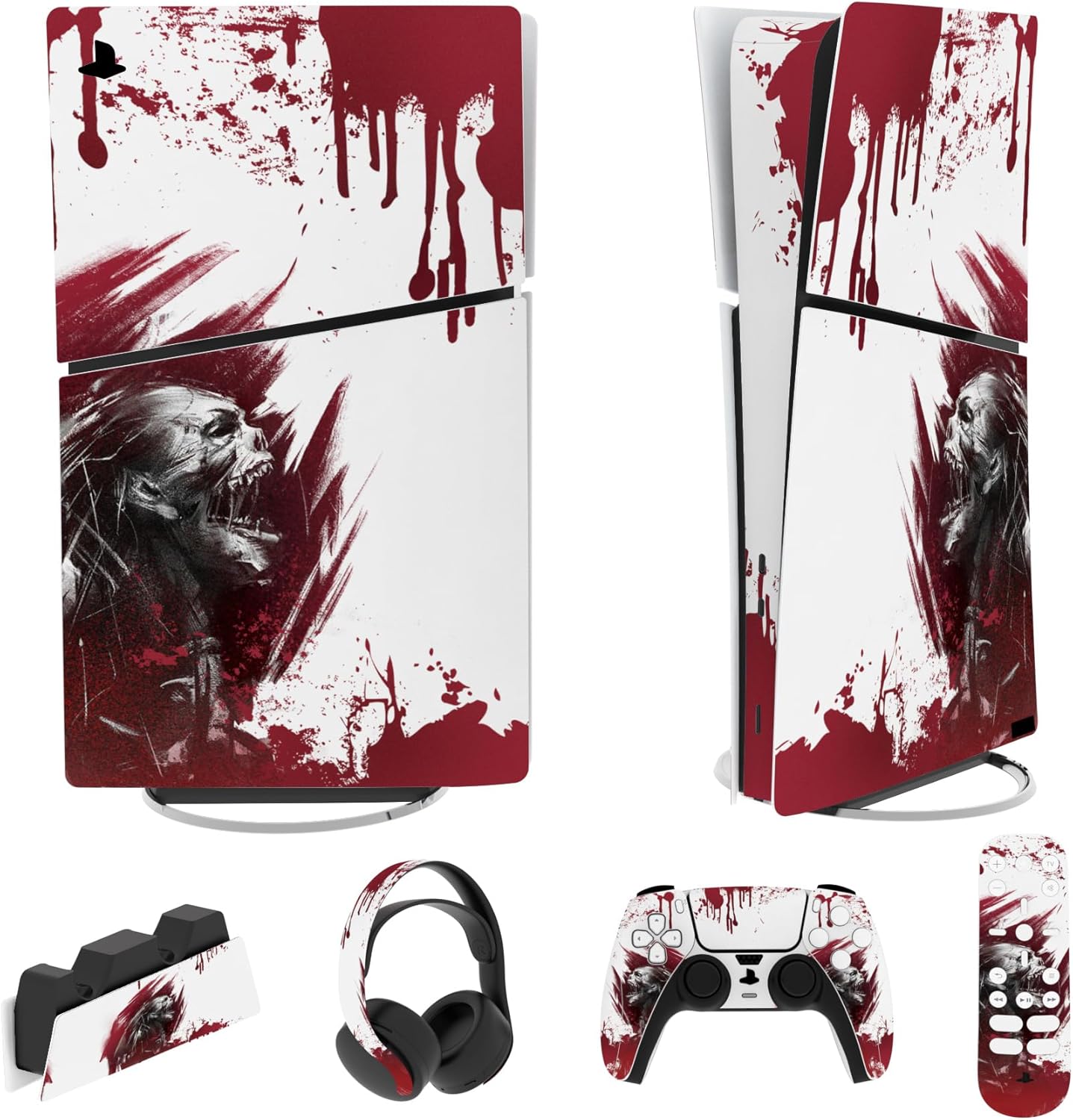 Thumbnail 6 de playvital Full Set Skin Sticker for PS5 Slim Digital Edition (Encounter) – Vinyl Covers for Console, Controllers & Accessories