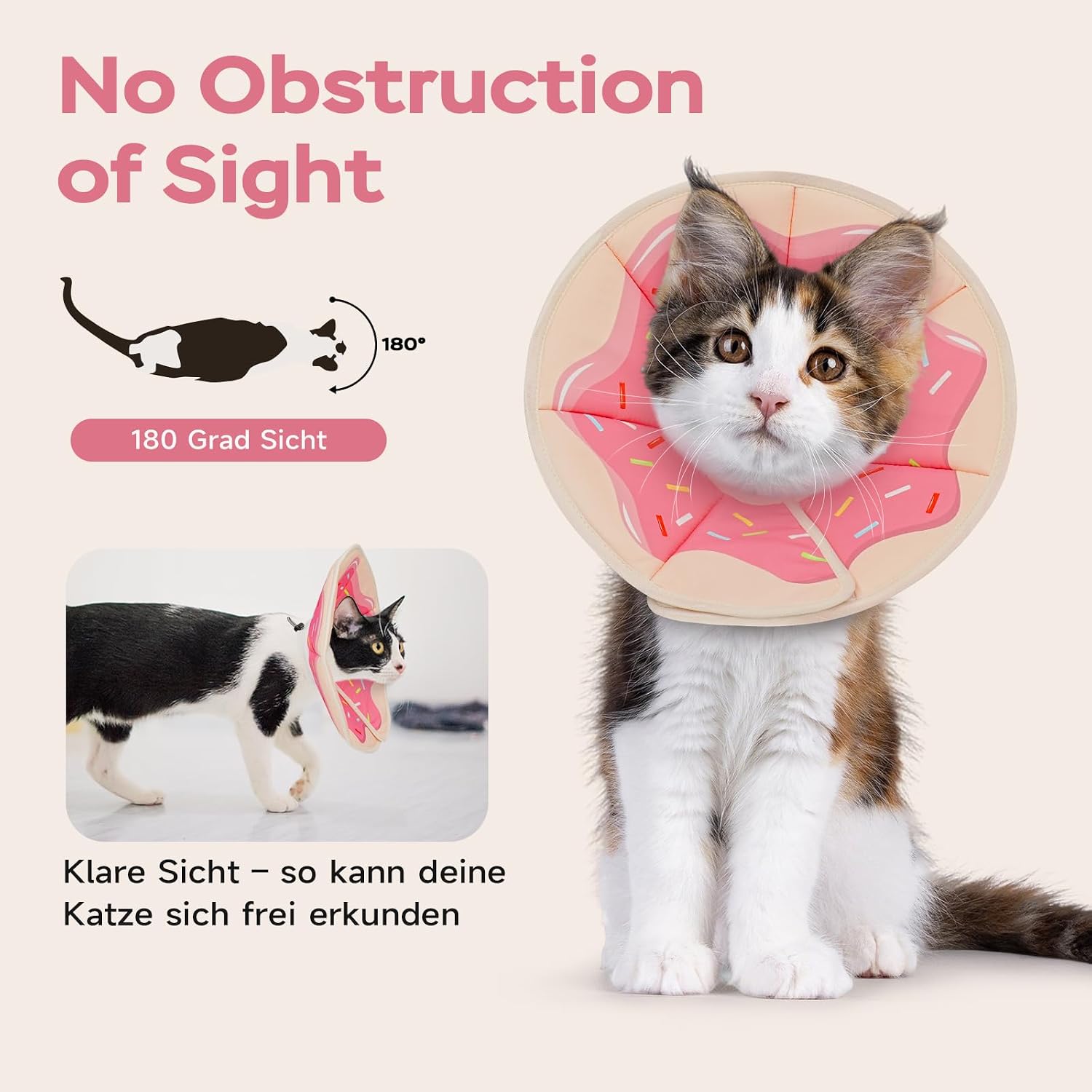 Detalle 2 de Supet Halskrause Katze (Zuckerkringel, Größe L) – fundierte Kaufentscheidung