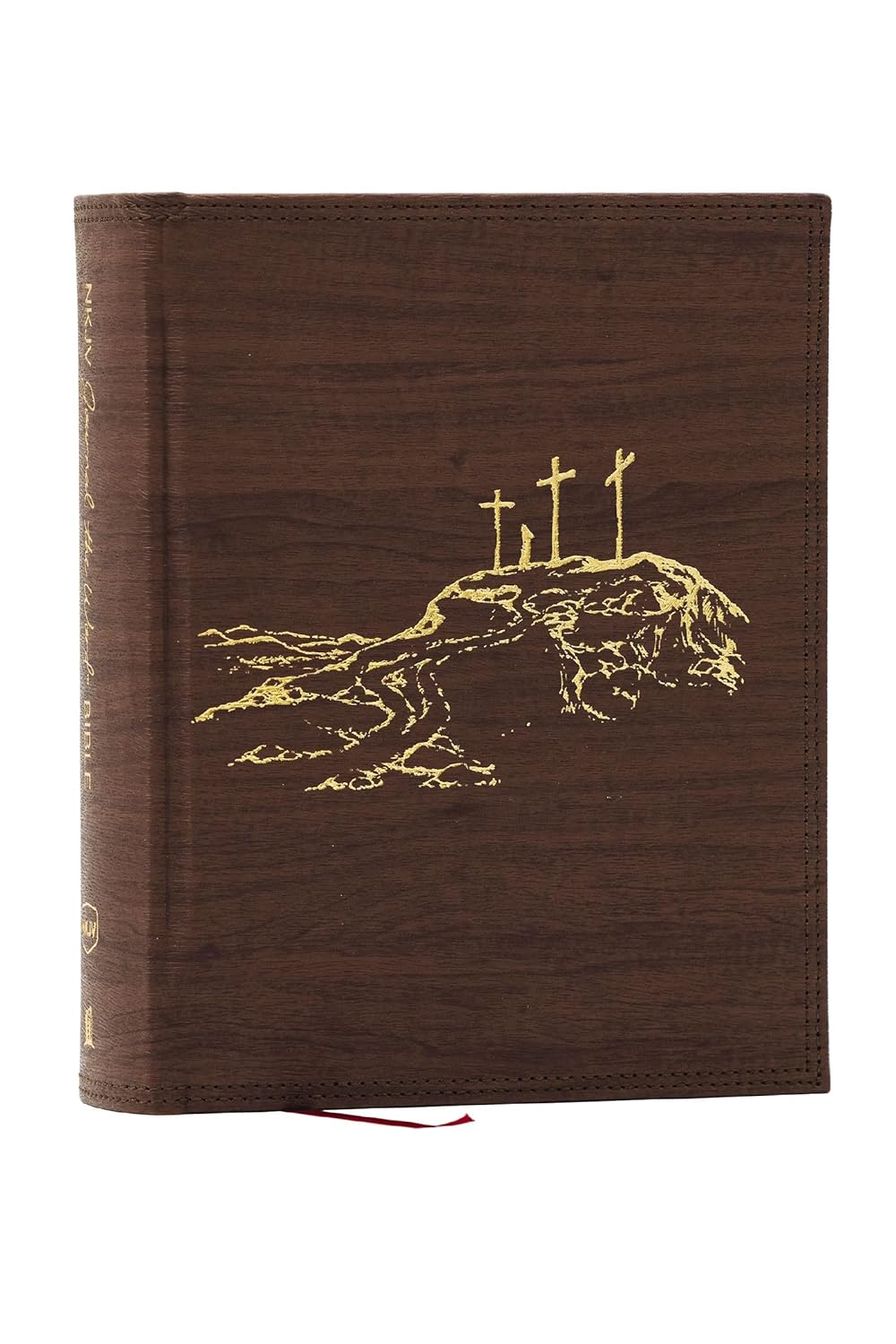 Detalle de Thomas Nelson NKJV Journal the Word Reference Bible, Brown Leathersoft, Red Letter