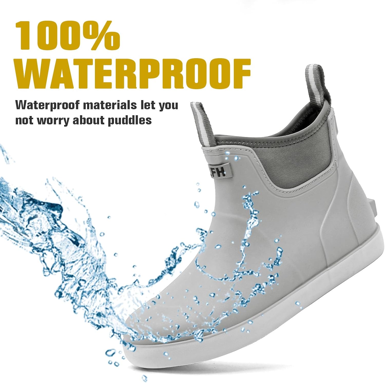 Detalle 2 de CKWLXQY Men’s Deck Boots waterproof ankle boots