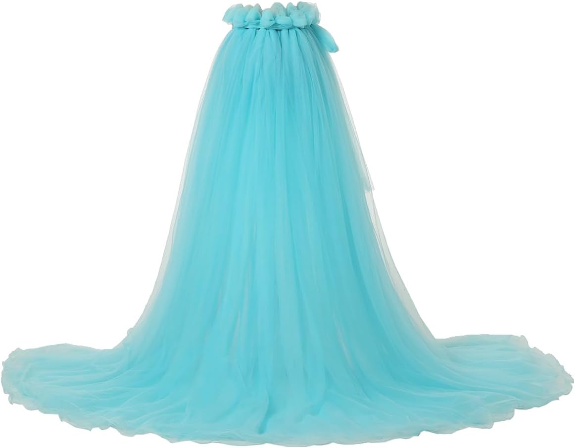 Thumbnail 4 de GraceArt detachable bridal train and tulle overskirt (chapel length)