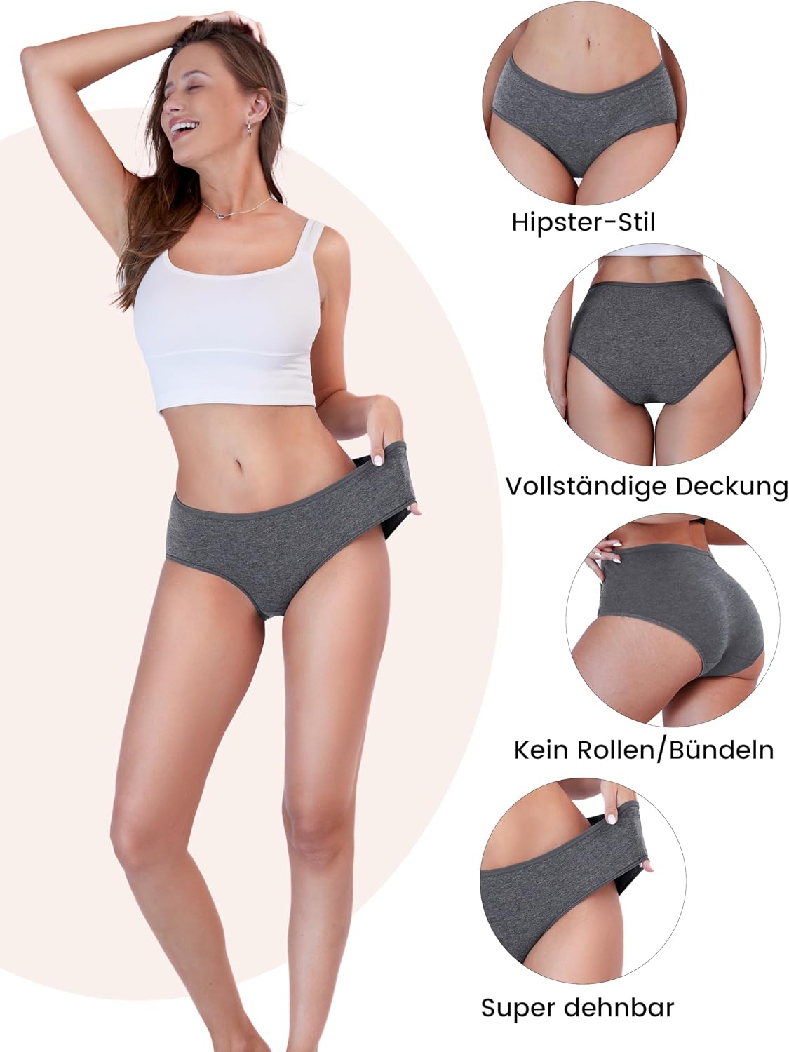 Thumbnail 2 de TIICHOO 95% Baumwolle Damen Hipster