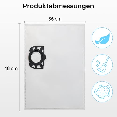 Detalle de 10 Stück KFI 357 Staubsaugerbeutel für Kärcher WD2/WD3/MV2/MV3 – Fishoney