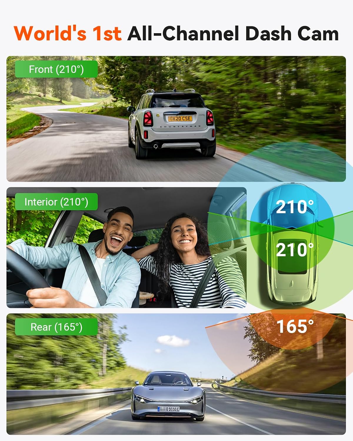 Thumbnail 1 de Vantrue E360 ACE 585° all-channel dash cam