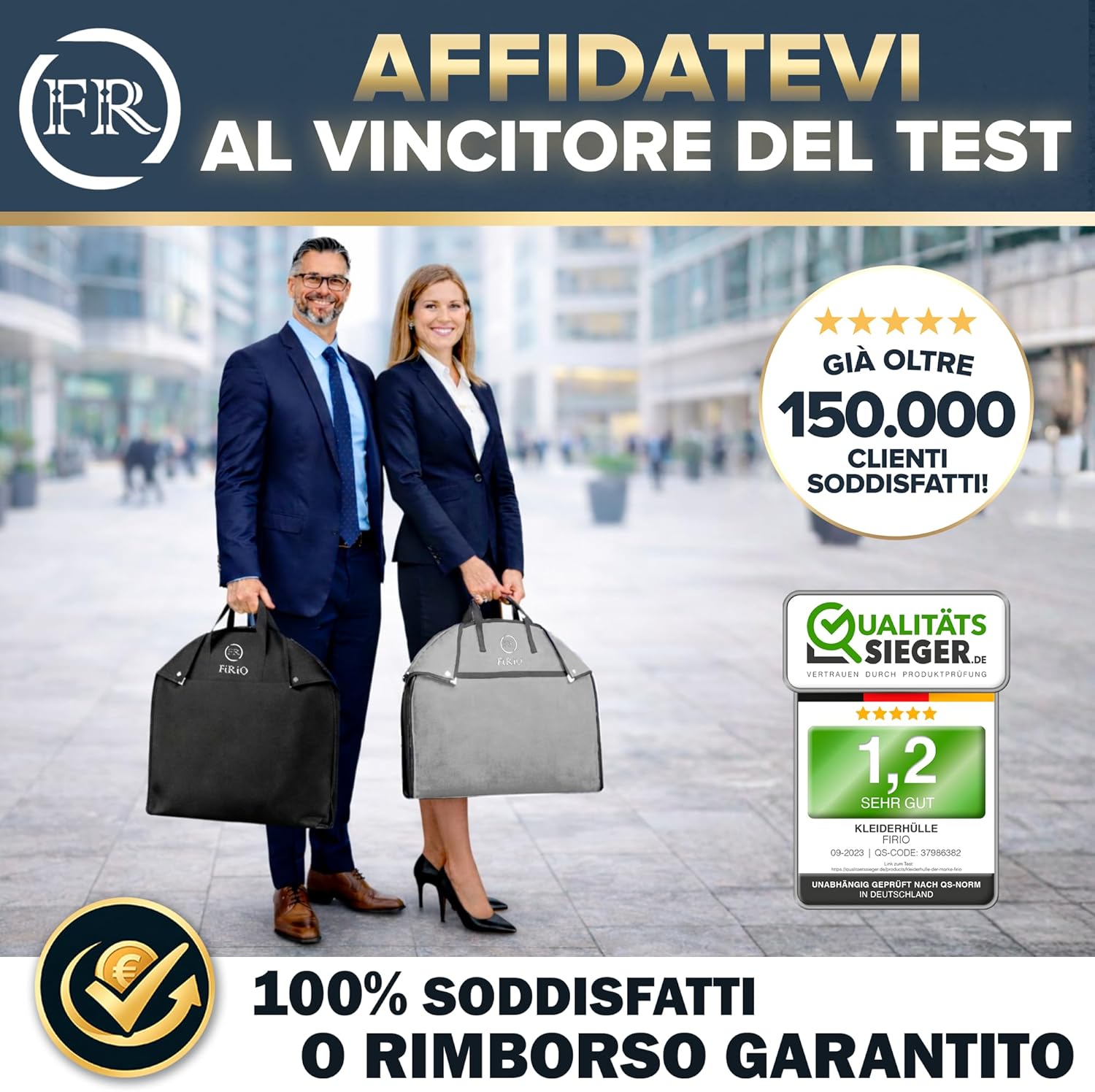 Thumbnail 6 de FiRiO Borsa Porta Abiti da Viaggio Pieghevole 100x60 cm – Alta Qualità e Protezione Garantita