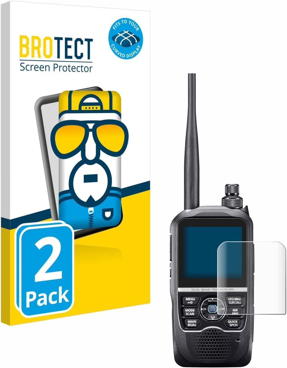 Detalle 2 de brotect 3D Curved Screen Protector for Icom ID-52E (2 Pack) – Full Screen Coverage