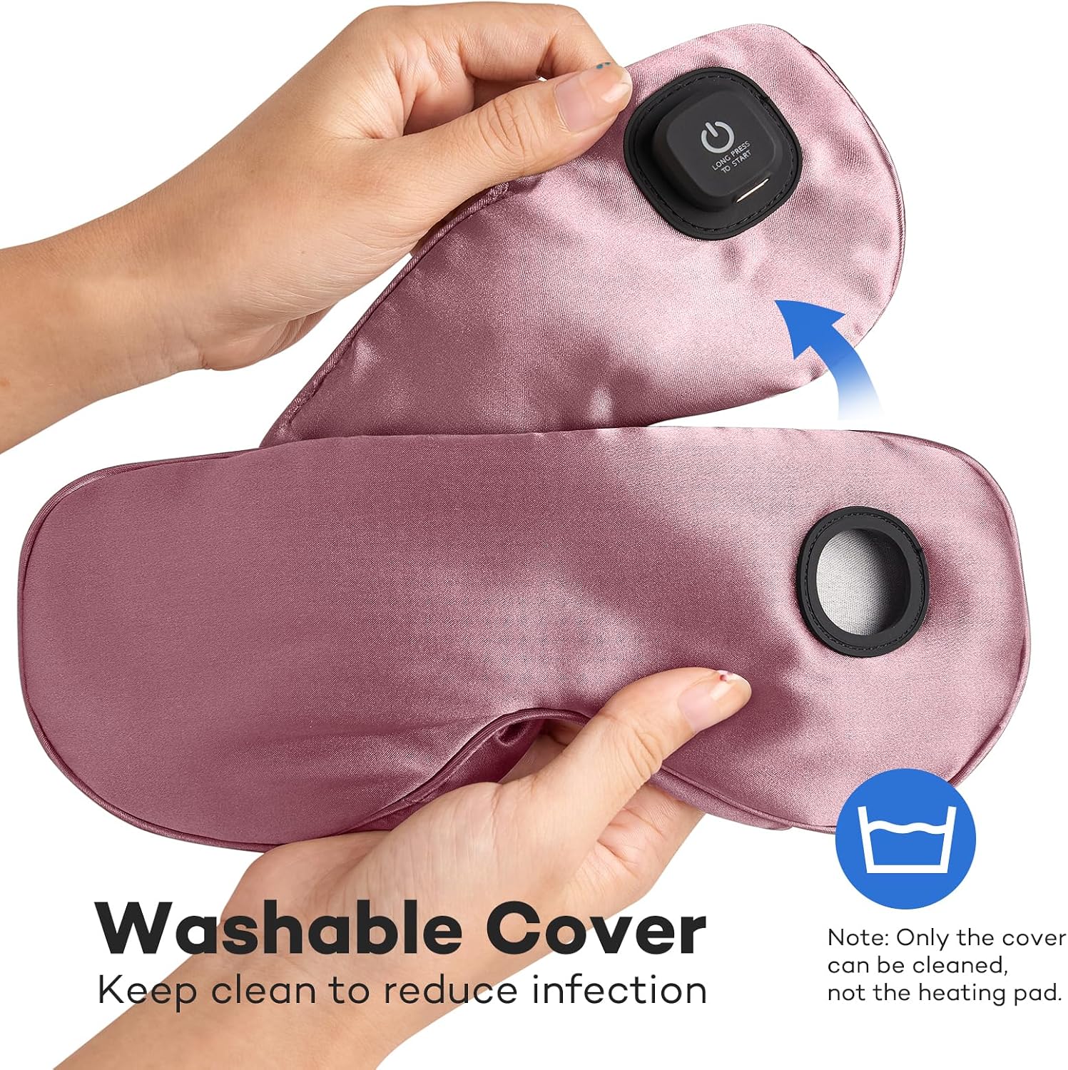 Thumbnail 5 de Ezona EZ-LC14_PL Cordless Heated Eye Mask, Silk Cover, 3 Heat Settings