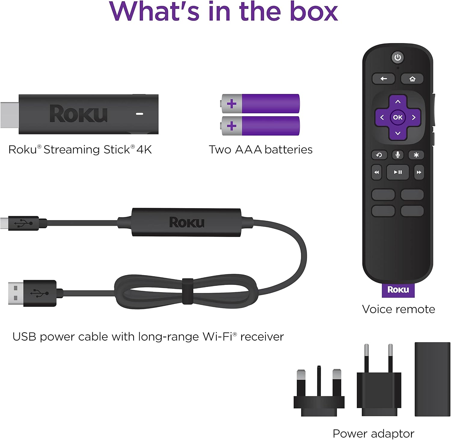 Thumbnail 5 de Roku 3820EU Streaming Stick 4K (4K, HD, HDR) with voice remote