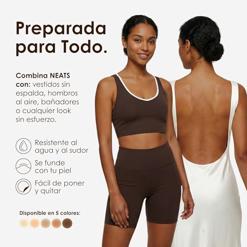 Detalle de NEATS Pezoneras de Silicona Hipoalergénica Almond 10 cm | Sujetador Adhesivo Reutilizable