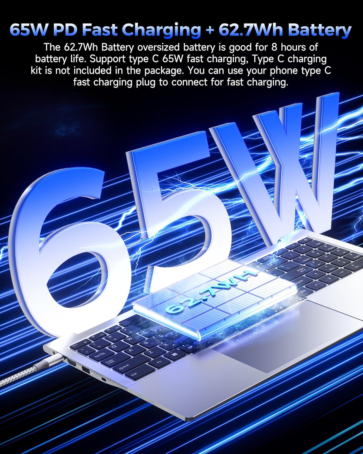 Detalle de jumper 2025 Gaming Laptop with Ryzen 5 7430U — Balanced Performance for Everyday Gaming and Work