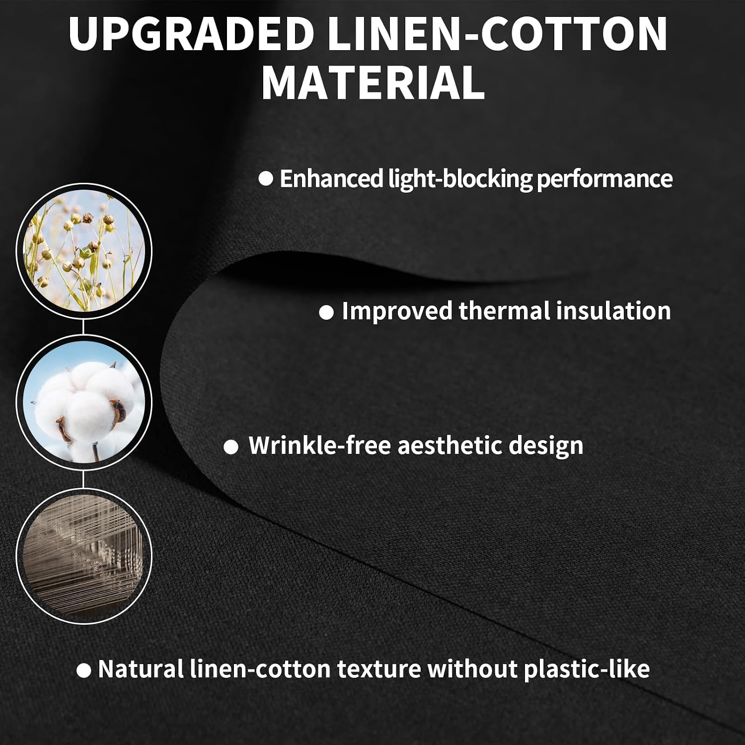 Detalle de BKSAI Blackout Window Cover, Cotton-Linen Look