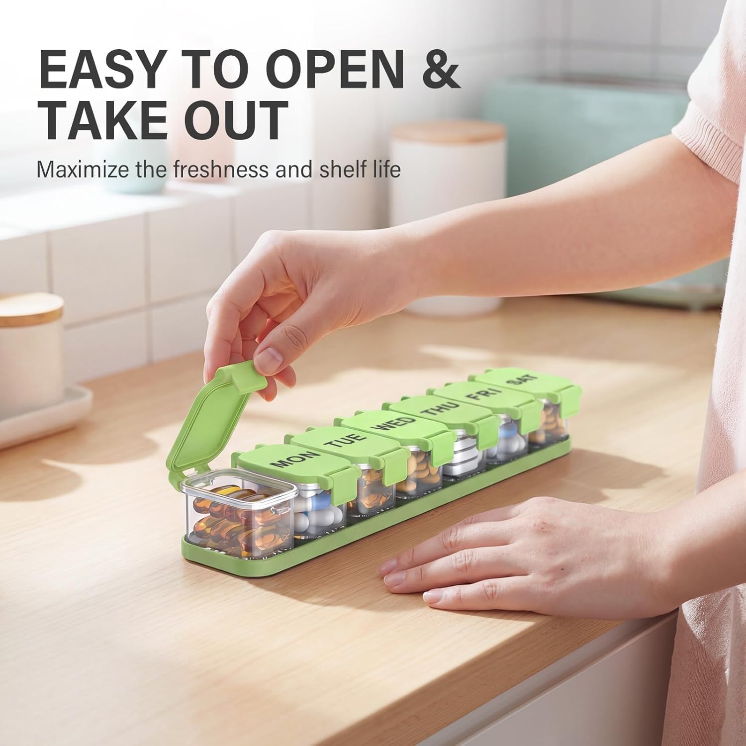 Thumbnail 3 de Yaklim 7 Day Portable Pill Organizer Case - 7 Compartments