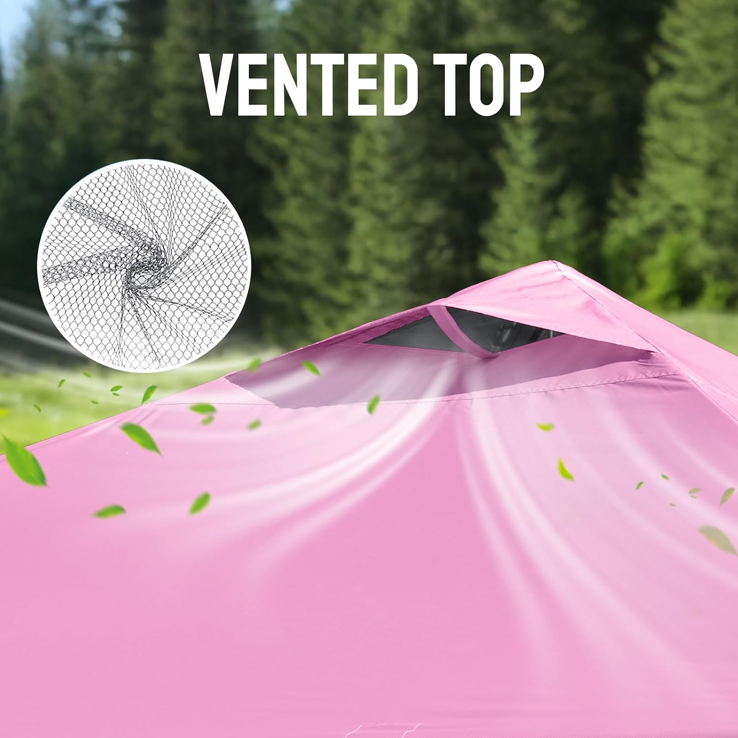 Thumbnail 6 de CROWN SHADES 10x10 Pop-Up Canopy Tent, Pink, One-Push Setup, UPF 50+