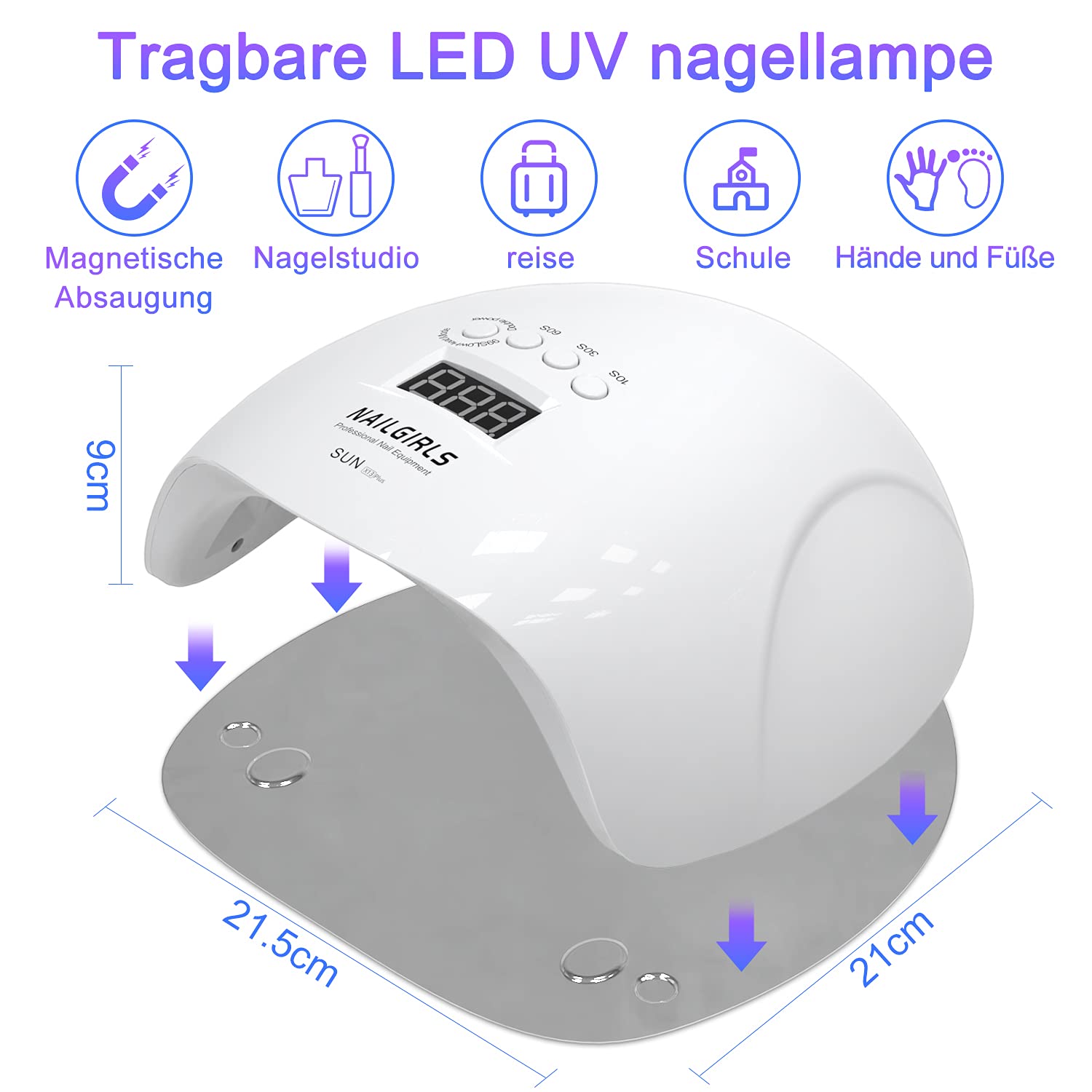 Thumbnail 5 de NAILGIRLS LED UV Lampe 150W Nagellack-Trockner