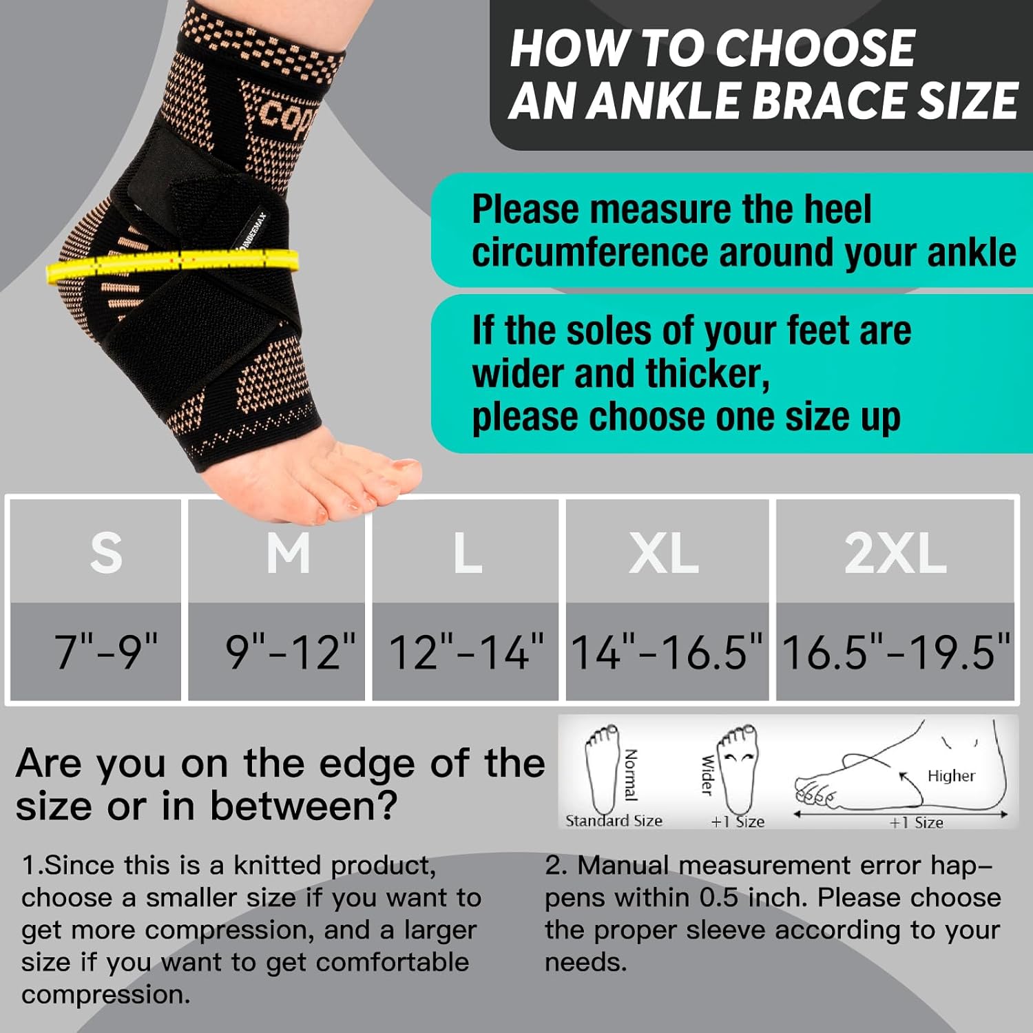 Thumbnail 4 de INDEEMAX Ankle Brace Compression Sleeve M 🩼
