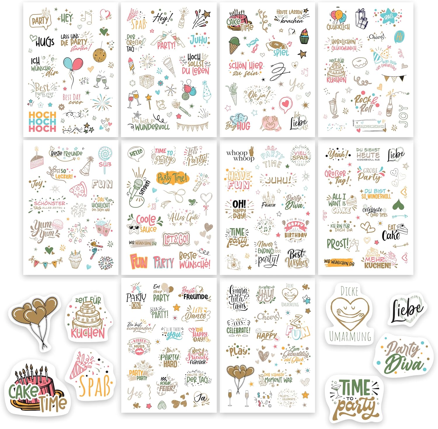 Thumbnail 6 de colortouch Sticker JGA (294 Motive) – 10 Blatt Aufkleber für Junggesellinnenabschied & Gästebuch