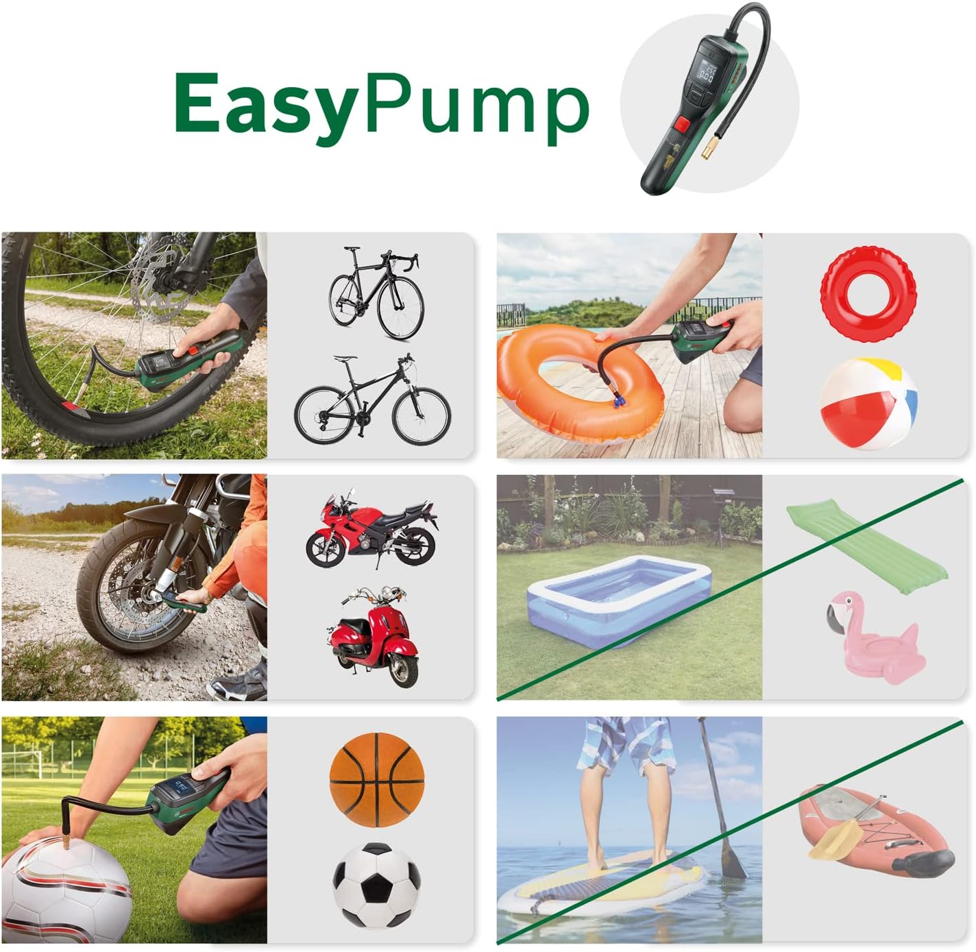 Thumbnail 2 de Bosch EasyPump Elektrische Fahrradpumpe 150 PSI
