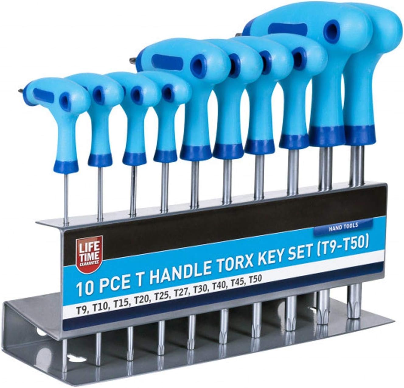 Detalle de Blue Spot Tools 12184 10 Piece T Handle Torx Key Set (T9-T50)